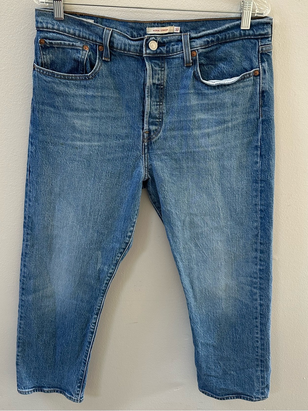 Levi’s Premium Wedgie Straight Jeans W32 L26 High Rise Medium Wash